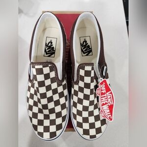 Vans Classic Slip-on Checkerboard Brown/Beige M6/W7.5